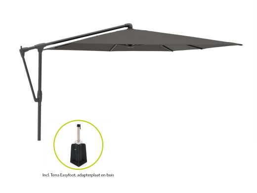 Glatz Sunwing Casa Ampelschirm 270x270 cm - Anthrazit -Aluminium - (155) (inkl. Terra Easyfoot) (inkl. Schutzhülle)