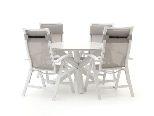 Bellagio Lugo/Lodola ø 130 cm Gartenmöbel-Set 5-teilig verstellbar