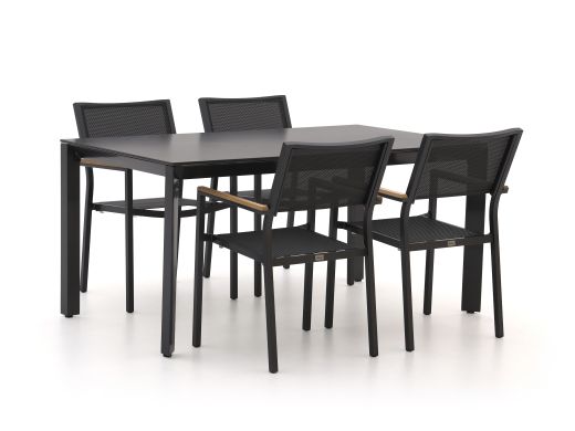 Bellagio Roma/Sestino 160 cm Gartenmöbel-Set 5-teilig stapelbar