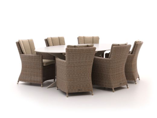 Intenso Adriano/Furato Ellips 240 cm Esstischgruppe 7-teilig