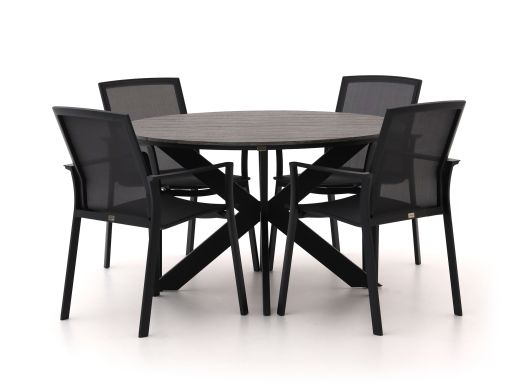 Bellagio Dranera/Fidenza ø 126 cm Gartenmöbel-Set 5-teilig stapelbar
