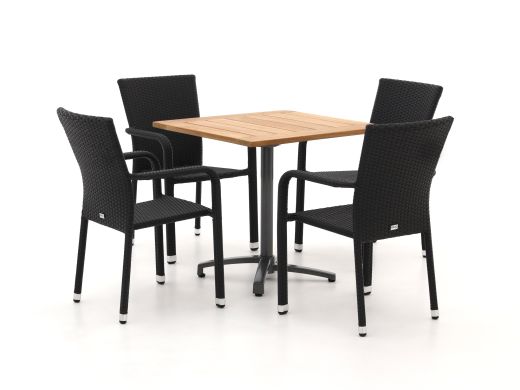 Forza Fossano/Canzo 80 cm Gartenmöbel-Set 5-teilig stapelbar