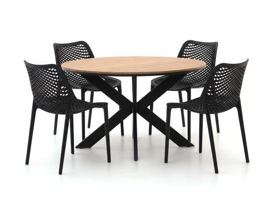 Forza Ripi/Fidenza ø 149 cm Gartenmöbel-Set 5-teilig stapelbar