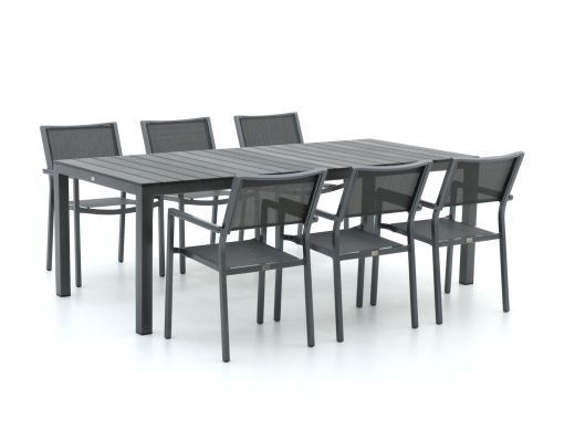 Bellagio Roma/Fidenza 220 cm Gartenmöbel-Set 7-teilig stapelbar