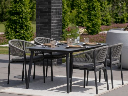 Bellagio Panaro/Sora 160 cm Gartenmöbel-Set 5-teilig stapelbar
