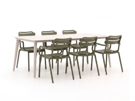 Forza Vico/Sora 145 cm Gartenmöbel-Set 7-teilig stapelbar