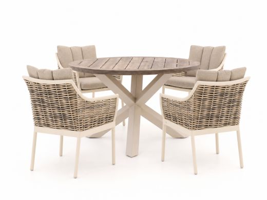 Apple Bee Milou/ROUGH-Y ø120cm dining tuinset 5-delig