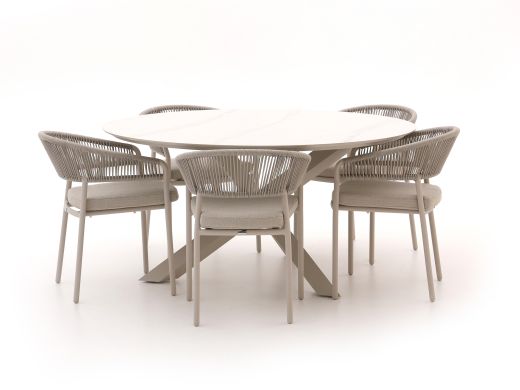 Bellagio Nova Siri/Lodola ø 150 cm Gartenmöbel-Set 6-teilig stapelbar