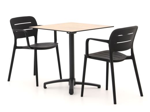 Forza Pazzia/Canzo 70 cm Gartenmöbel-Set 3-teilig stapelbar
