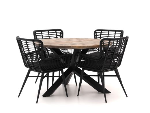 Intenso Asti/Rough-Y Ellips Ø 120 cm Gartenmöbel-Set 5-teilig