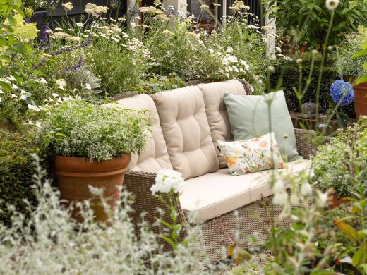 Madison Lendekissen 50x30cm - Outdoor Milly azure