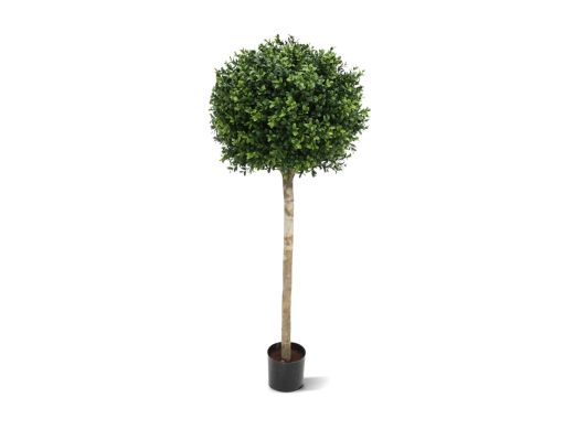 Designplants/Luca Lifestyle Buchsbaum Kugel Kunstbaum (h:110 cm) mit Terreno New Egg Blumentopf - Grün (UV beständig) (Blumentopf = Sand)
