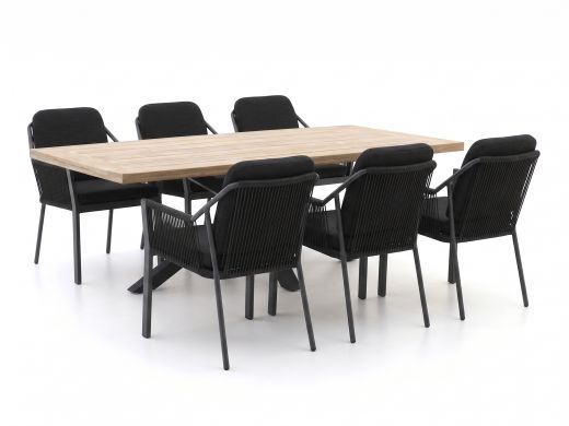Tierra Outdoor Liv/Montorio 220cm dining tuinset 7-delig stapelbaar