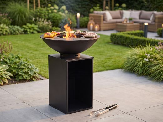 RedFire Onyx Classic Feuerschale mit Grill ø 80 cm - Black