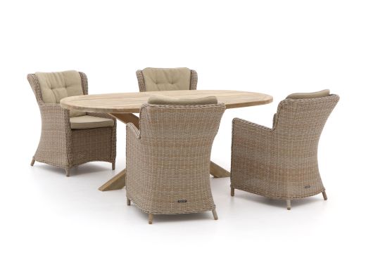 Intenso Milano/ROUGH-Y Ellips 200 cm Gartenmöbel-Set 5-teilig