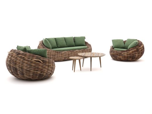 Apple Bee Cocoon/ROUGH-K Sessel-Sofa Lounge-Set 5-teilig