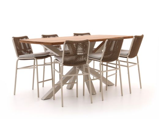 Bellagio Caronia/Induno Dänisch oval 220 cm Gartenbar-Set 7-teilig stapelbar