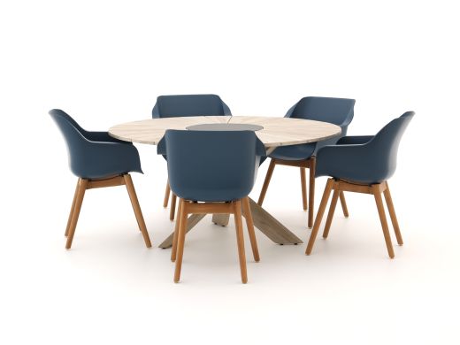 Hartman Sophie Element/Provence ø150 cm Gartenmöbel-Set 6-teilig