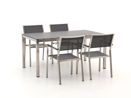 Bernstein Freiburg 160 cm Gartenmöbel-Set 5-teilig stapelbar