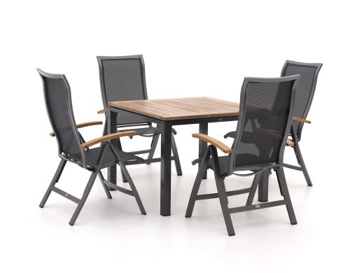 Bellagio Lugo/Linosa 100 cm Gartenmöbel-Set 5-teilig verstellbar