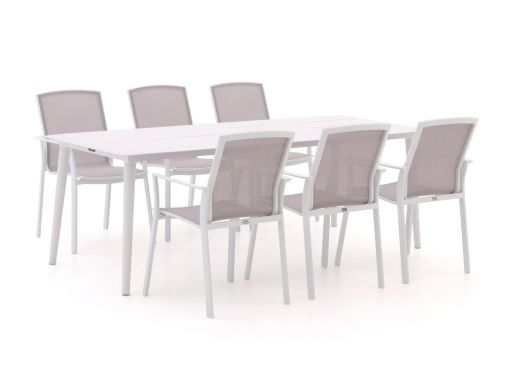 Bellagio Dranera/Sora 220 cm Gartenmöbel-Set 7-teilig stapelbar