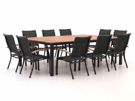 Bellagio Lugo/Linosa 240x160 cm Gartenmöbel-Set 11-teilig stapelbar