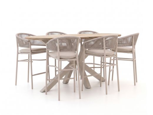Bellagio Panaro/ROUGH-Y Ellips 240 cm Gartenbar-Set 7-teilig