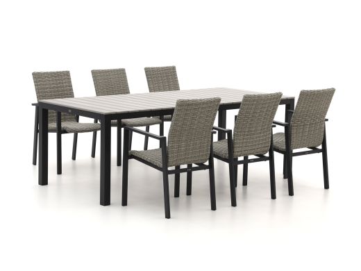 Manifesto Villongo/Fidenza 220 cm Gartenmöbel-Set 7-teilig stapelbar