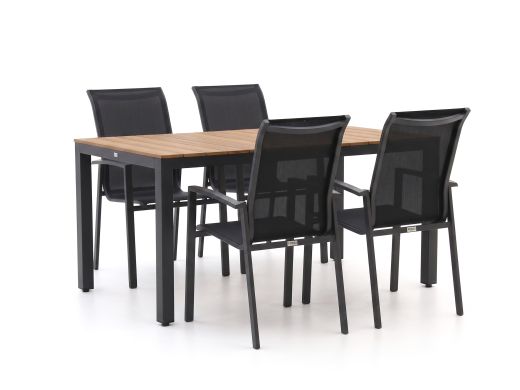 Forza Centallo/Fidenza 160 cm Gartenmöbel-Set 5-teilig stapelbar