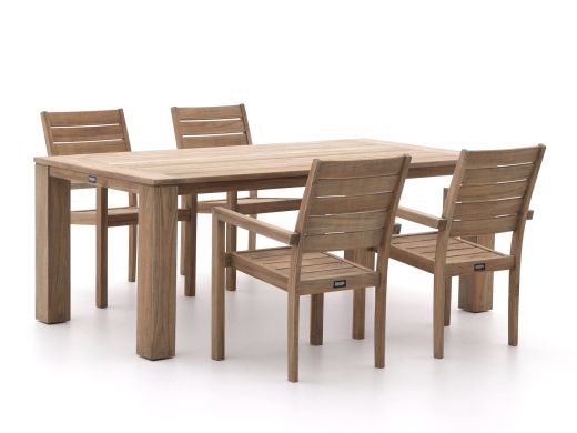 ROUGH-S/ROUGH-X 200 cm Gartenmöbel-Set 5-teilig stapelbar
