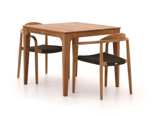 Bellagio Berbaro/Bruca 90 cm Gartenmöbel-Set  3-teilig Stapelbar