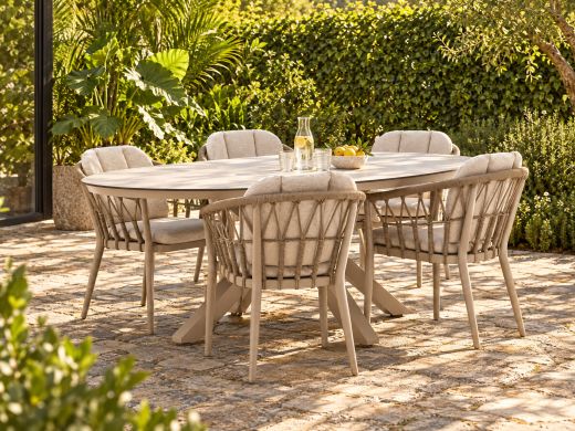 Tierra Outdoor SantaFe/Oblong 200 cm Gartenmöbel-Set 5-teilig