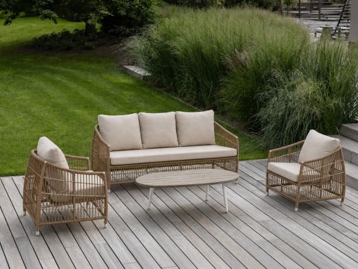 Manifesto Ortello/ROUGH-K Sessel-Sofa-Lounge-Set 4-teilig 5-Sitzer
