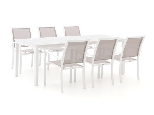 Bellagio Anzio/Menzano 220 cm Gartenmöbel-Set 7-teilig stapelbar