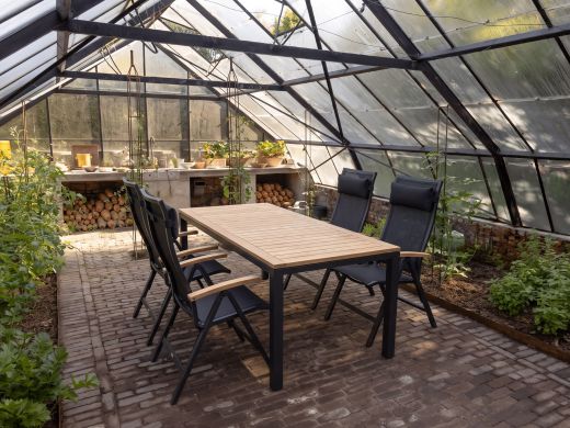 Bellagio Lugo/Linosa 180 cm Gartenmöbel-Set 5-teilig verstellbar