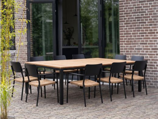 Bellagio Cino/Linosa 240x160 cm Gartenmöbel-Set 11-teilig stapelbar