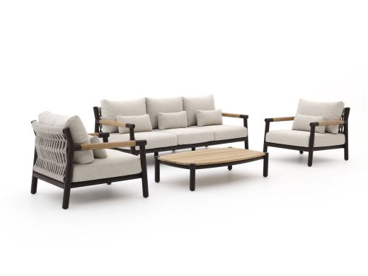 Zavelli Divina Sessel-Sofa Lounge-Set 4-teilig 5-Sitzer