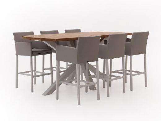 Manifesto Sulzano/Induno Dänisch oval 220 cm Gartenbar-Set 7-teilig