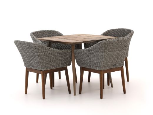 Intenso Bordano/ROUGH-K 90 cm Gartenmöbel-Set 5-teilig