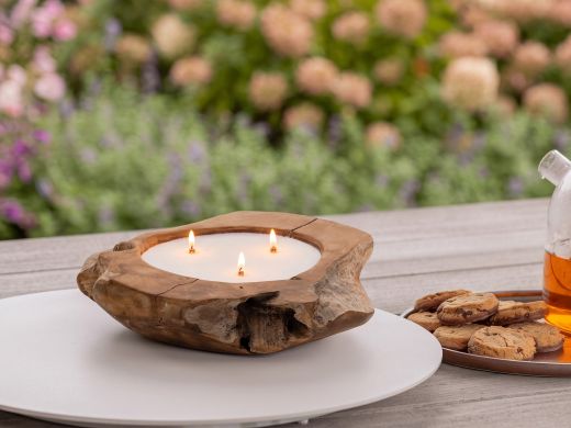 Tierra Outdoor Kerzenschale ø 50 cm - Teak