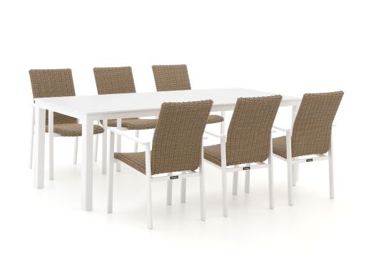 Manifesto Villongo/Menzano 220 cm Gartenmöbel-Set 7-teilig stapelbar