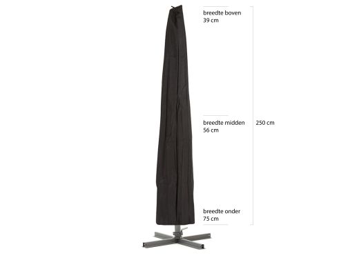 Shadowline Francisco Ampelschirm ø 330 cm - Ecru (inkl. Terra Easyfoot) (inkl. Kreuzständer, ohne Platten) (inkl. Schutzhülle)