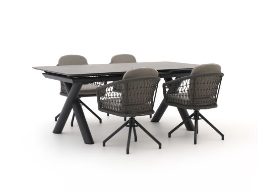 Manifesto Tolmezzo/Citadella 200/260 cm Gartenmöbel-Set 5-teilig drehbar ausziehbar