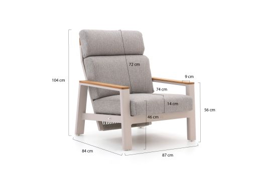 Bellagio Ledrotta Gartensessel verstellbar