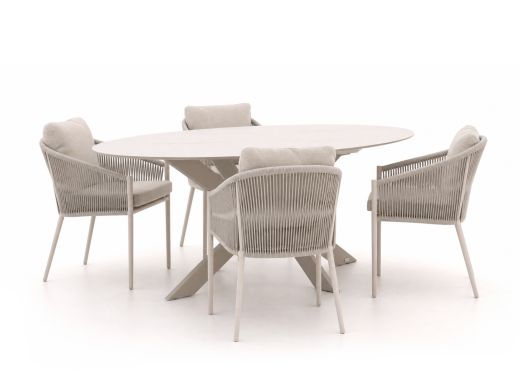 Bellagio Mineo/Furato Ellips 200 cm Gartenmöbel-Set 5-teilig