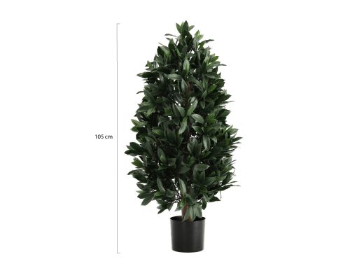 Designplants Lorbeer Pyramide Kunstpflanze (h: 105 cm) - Grün (UV-beständig) für Topfgröße M