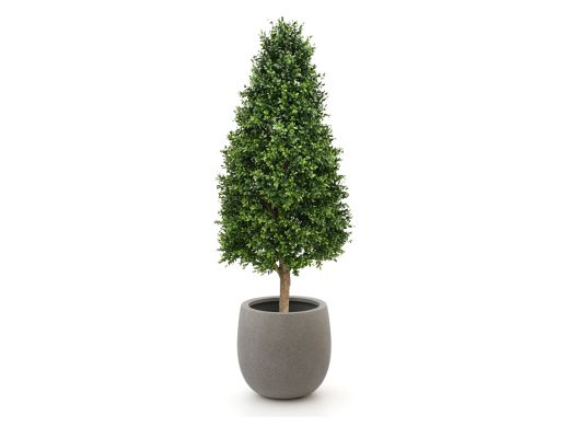 Designplants/Luca Lifestyle Buchsbaum Tower Kunstpflanze (h:140 cm) mit Grigio Balloon Blumentopf