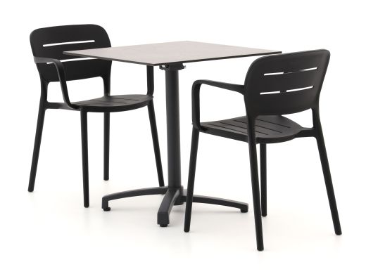 Forza Pazzia/Canzo 70 cm Gartenmöbel-Set 3-teilig stapelbar