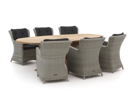 Intenso Milano/ROUGH-Y Ellips 240 cm Gartenmӧbel-Set 7-teilig