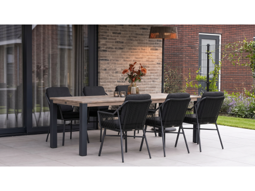 Tierra Outdoor Liv/ROUGH-S 220 cm Gartenmöbel-Set 7-teilig stapelbar